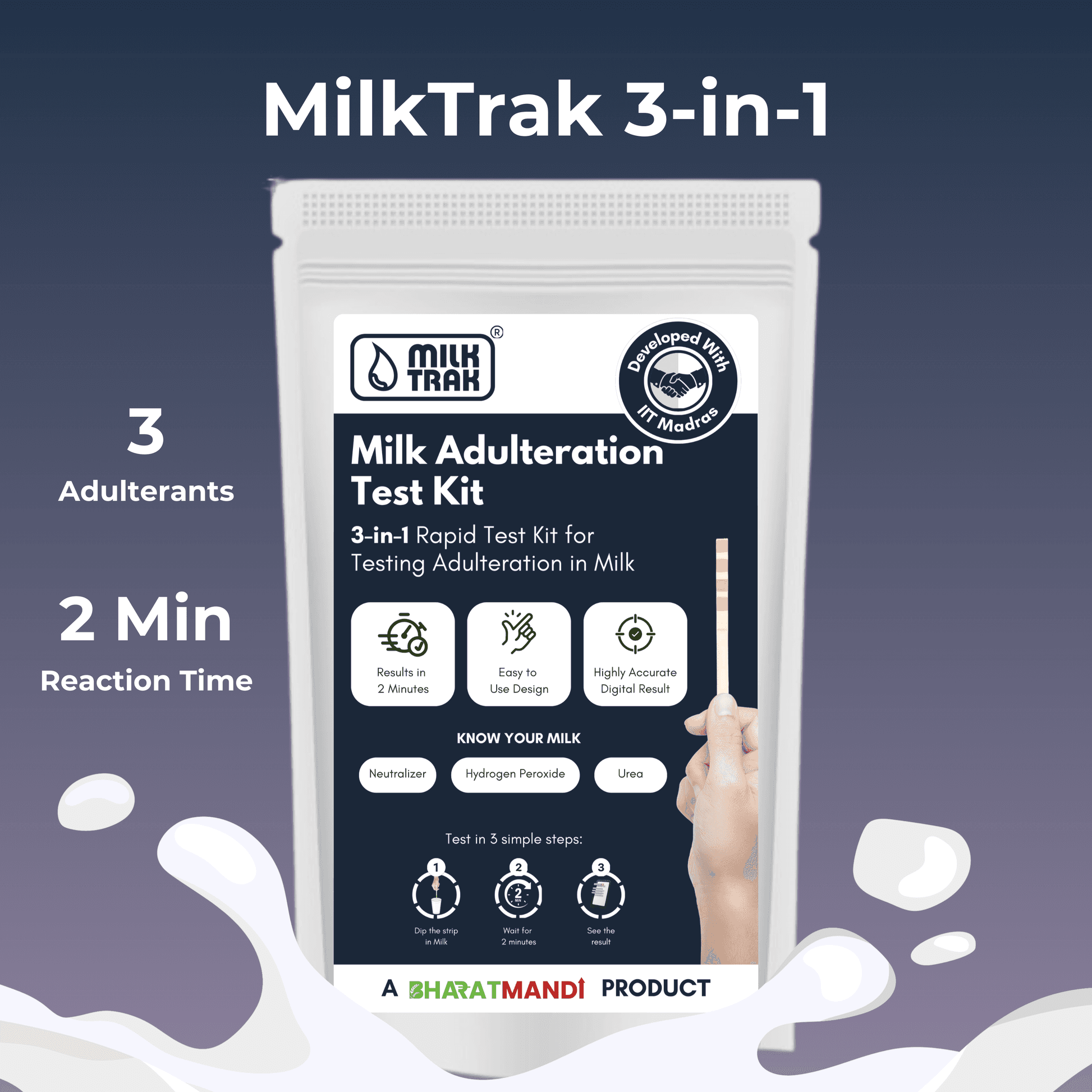 MilkTrak 3-in-1 consumer test kit